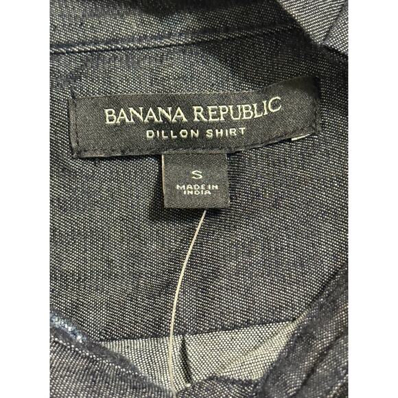 Banana Republic Dillon Black Denim Women's Button-Up Shirt, Size S-- - Picture 5 of 6